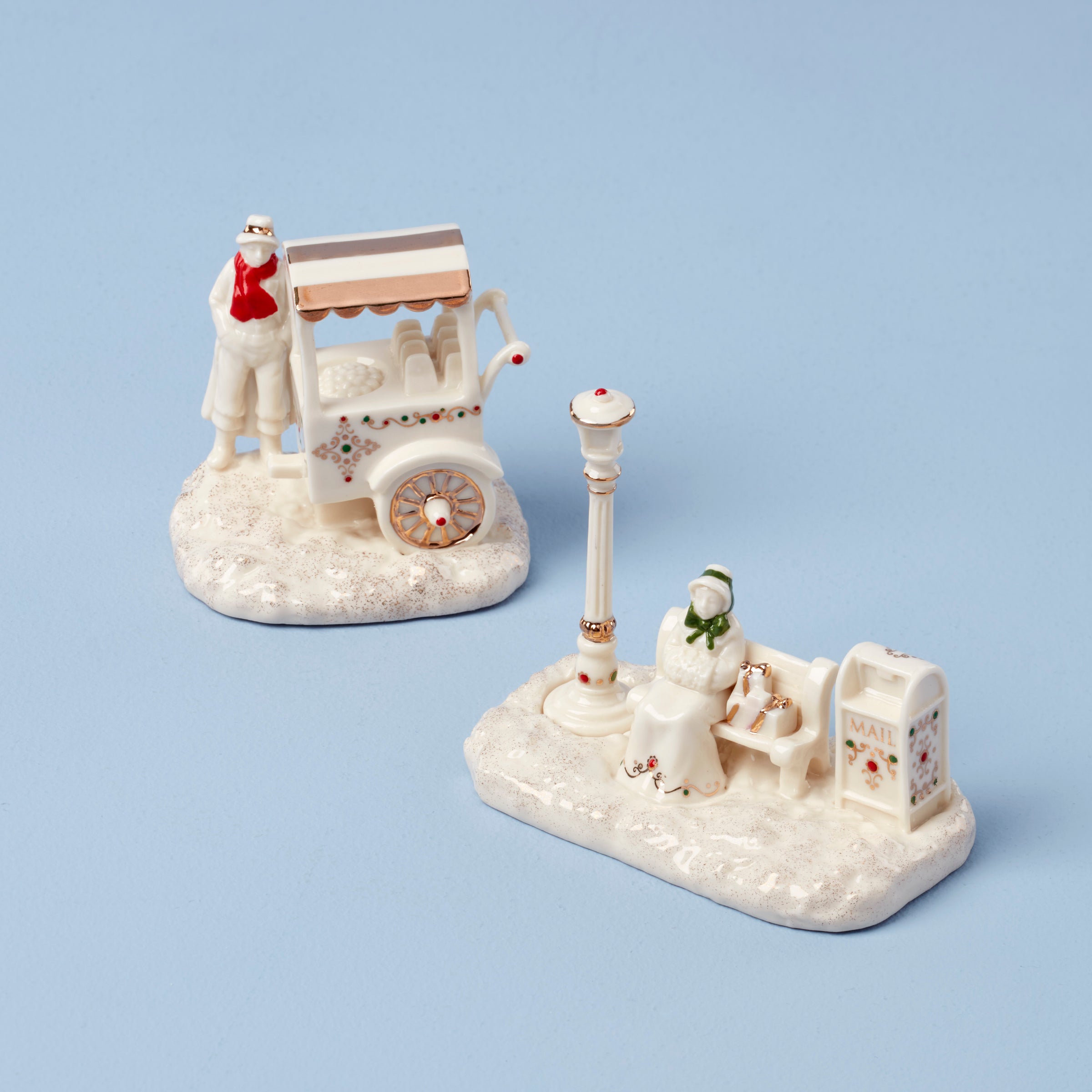 Mistletoe Park Parkbench & Chestnut Seller Set